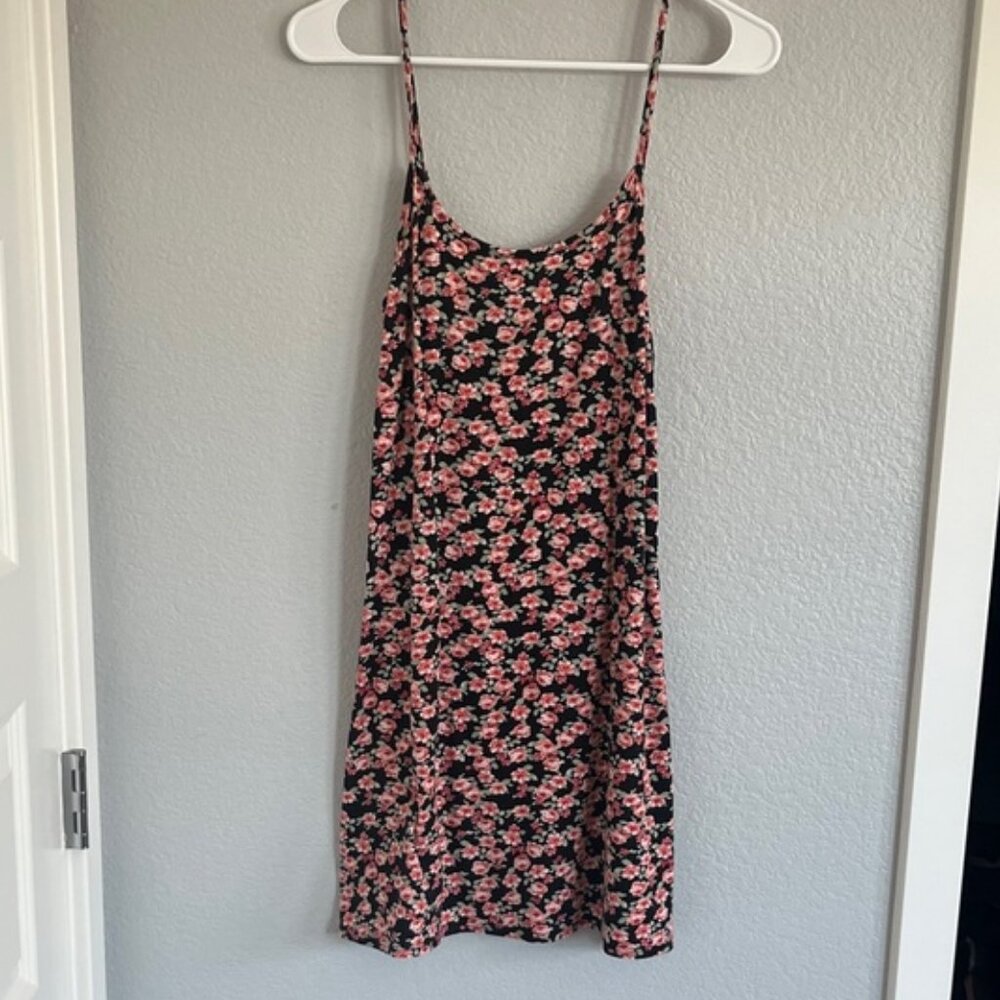 Pink and Gray Floral Top